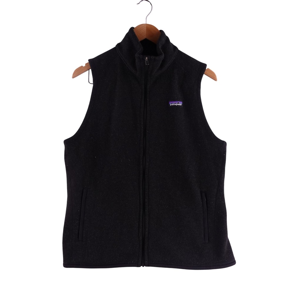 Patagonia Mens Large Better Sweater Fleece Vest Black Full Zip 25880